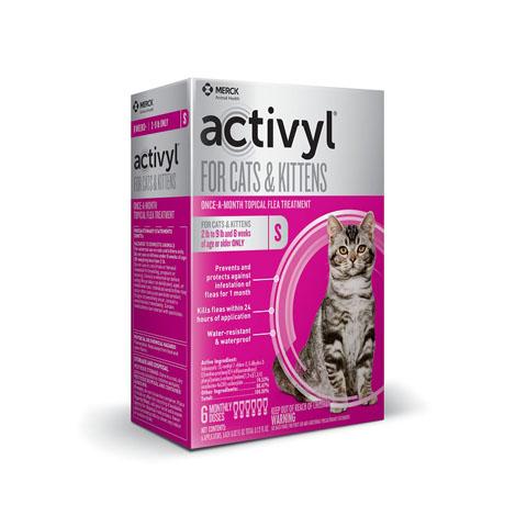 RX Activyl for Cats Kittens 2 9 lbs 6 Treatments