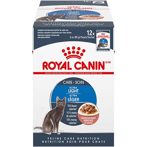 Royal Canin Feline Care Nutrition Ultra Light Pouch Cat Food, 3 oz - 12 Pouches/Case