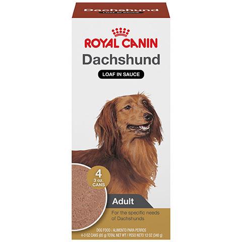 Royal Canin Breed Health Nutrition Dachshund Loaf In Sauce Dog Food Multipack, 3 oz, Pack Of 4