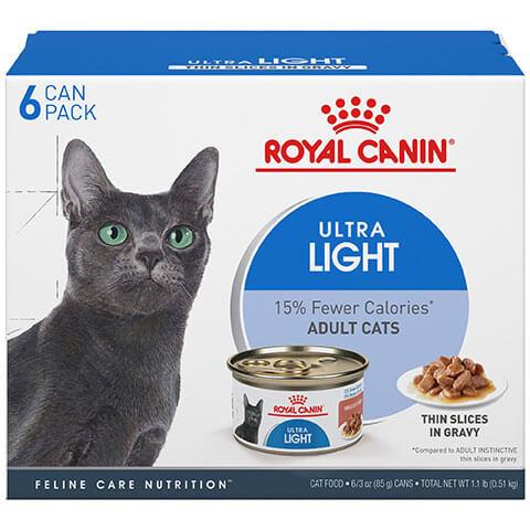 Royal Canin Feline Health Nutrition Ultra Light Thin Slices In Gravy Cat Food, 3 oz, Case of 6