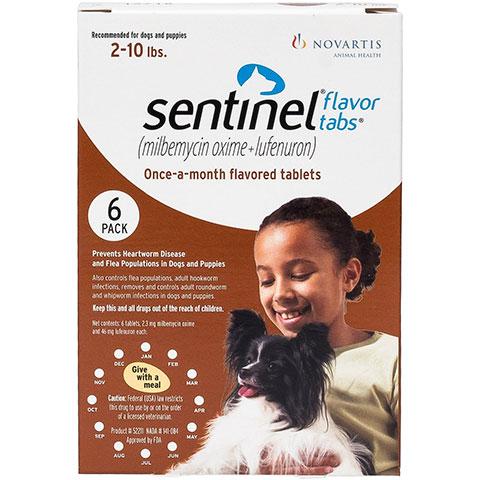 Sentinel Flavor Tablets for Dogs, 6 treatments
